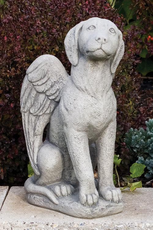 boxer dog angel statue