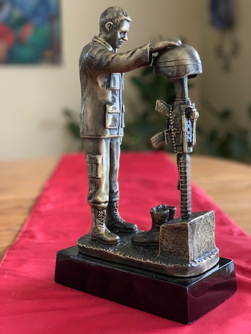 resin soldier statue