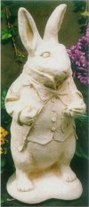 white rabbit statue