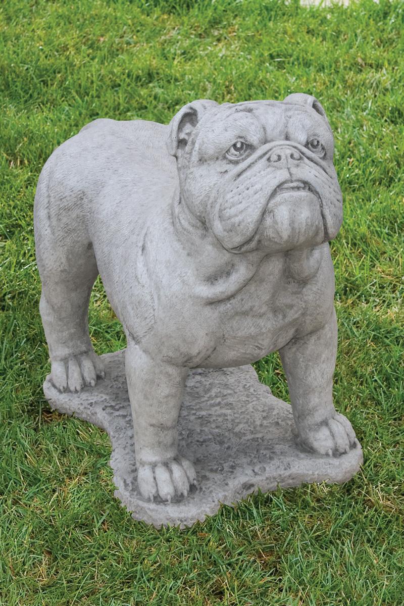 colorful bulldog statue