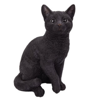 large black cat statue