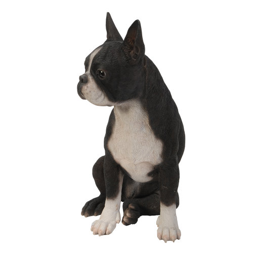 boston terrier puppy statue