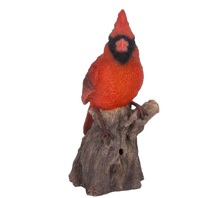red cardinal garden statue