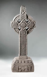 resin celtic cross garden statue