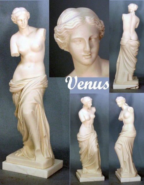 VENUS DE MILO SCULPTURE 16"H 