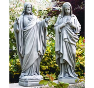 Jesus and Mary Sacred Heart Statues